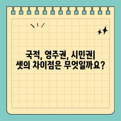 국적, 영주권, 시민권| 차이점 완벽 정리 | 이민, 국적, 시민권, 영주권, 비자