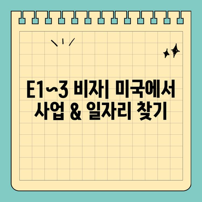 미국 영주권 취업이민 & E1~3 비자 완벽 가이드| 준비부터 신청까지 | 이민, 비자, 미국 영주권, 취업이민, E1 비자, E2 비자, E3 비자