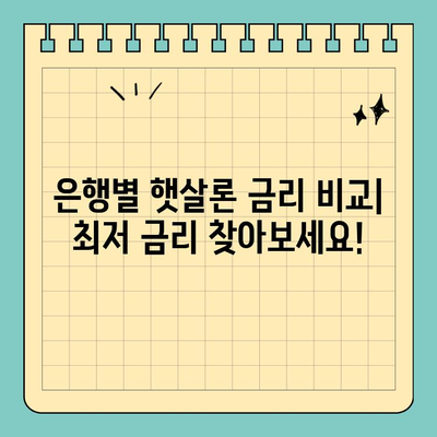 햇살론 신용등급별 맞춤 대출 & 추천 은행| 나에게 딱 맞는 대출 찾기 | 햇살론, 신용등급, 대출 추천, 금리 비교