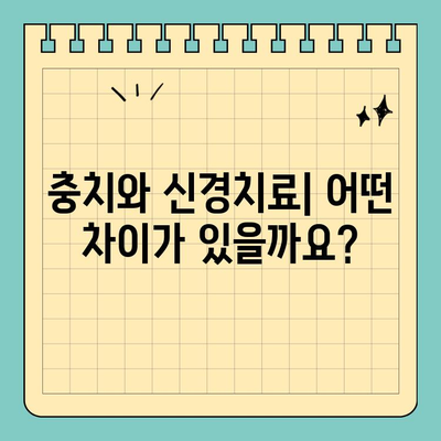 충치 치료 vs 신경치료| 무엇이 다를까요? | 치과 치료, 충치, 신경치료, 차이점 비교