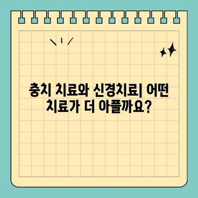 충치 치료 vs 신경치료| 무엇이 다를까요? | 치과 치료, 충치, 신경치료, 차이점 비교