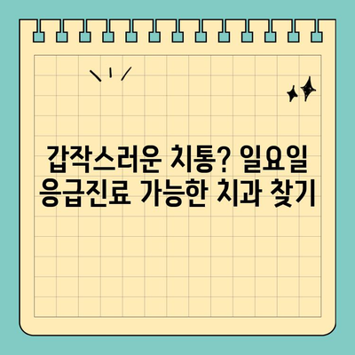 주말, 공휴일에도 걱정없이! 일요일 진료하는 치과 찾기 | 서울, 경기, 부산, 대구, 인천, 일요일치과, 응급진료, 야간진료