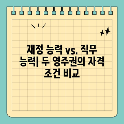 투자 이민 영주권 vs 비숙련 영주권| 당신에게 맞는 선택은? | 이민, 영주권, 비자, 차이점, 비교