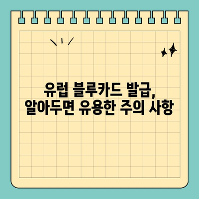 유럽 블루카드로 유럽 영주권 취득| 자격 요건, 절차, 주의 사항 완벽 가이드 | 유럽 이민, 영주권, 블루카드, 유럽 생활