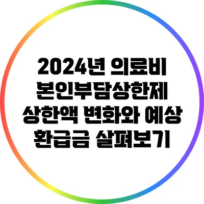 2024년 의료비 본인부담상한제 상한액 변화와 예상 환급금 살펴보기