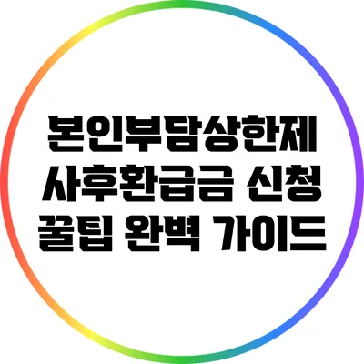 본인부담상한제 사후환급금 신청 꿀팁: 완벽 가이드