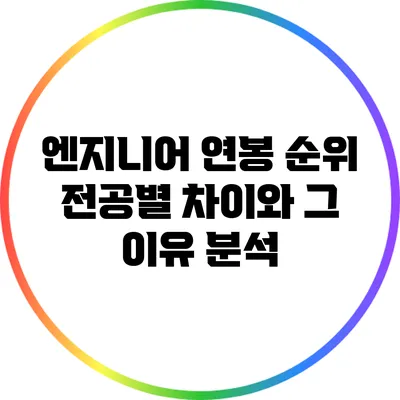 엔지니어 연봉 순위: 전공별 차이와 그 이유 분석