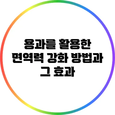 용과를 활용한 면역력 강화 방법과 그 효과