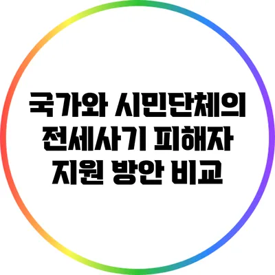 국가와 시민단체의 전세사기 피해자 지원 방안 비교