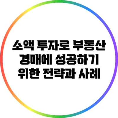 소액 투자로 부동산 경매에 성공하기 위한 전략과 사례