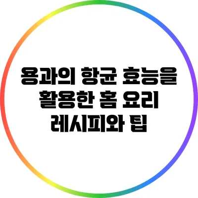 용과의 항균 효능을 활용한 홈 요리 레시피와 팁