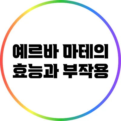 예르바 마테의 효능과 부작용